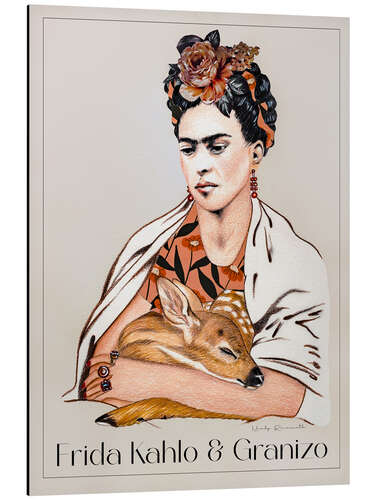 Stampa su alluminio Frida Kahlo & Granizo II