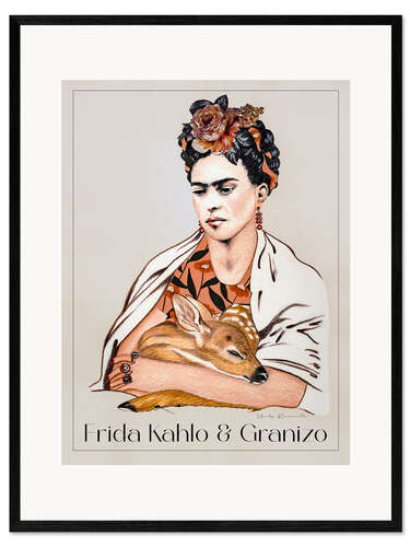 Gerahmter Kunstdruck Frida Kahlo & Granizo II