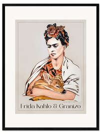 Kehystetty taidepainatus Frida Kahlo &amp; Granizo II