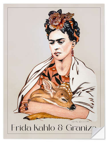 Naklejka na ścianę Frida Kahlo & Granizo II