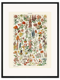 Gerahmter Kunstdruck Blumen I (französisch)