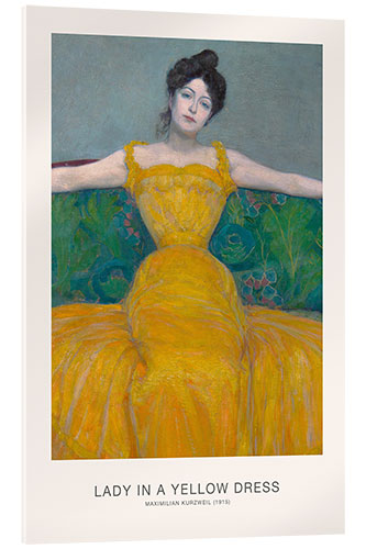 Acrylglasbild Lady in a Yellow Dress, 1915