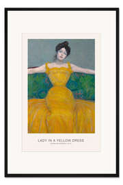 Gerahmter Kunstdruck Lady in a Yellow Dress, 1915