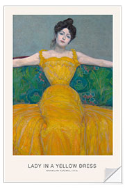 Naklejka na ścianę Lady in a Yellow Dress, 1915