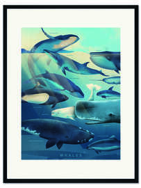 Gerahmter Kunstdruck Wale