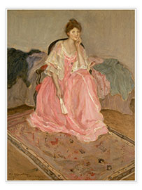 Wall print  Lady in Pink, 1902 - Frederick Carl Frieseke