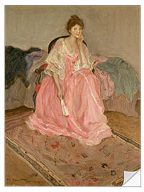 Selvklæbende plakat Lady in Pink, 1902