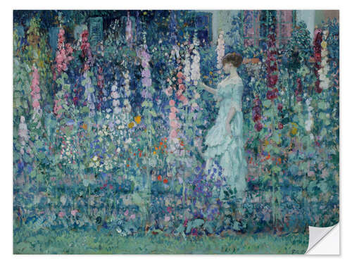 Sticker mural Hollyhocks, 1912