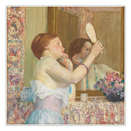 Obra artística  Woman with a Mirror, 1911 - Frederick Carl Frieseke