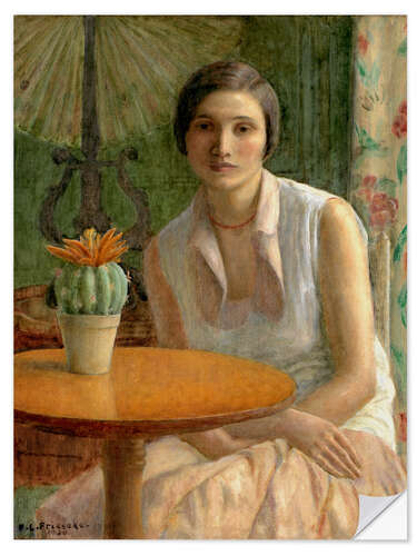 Vinilo para la pared Portrait of a Woman (with Cactus), 1930