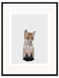 Gerahmter Kunstdruck Baby Fuchs
