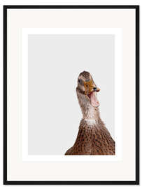 Gerahmter Kunstdruck Fröhliche Ente
