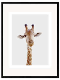 Plakat artystyczny premium w ramie Funny Giraffe