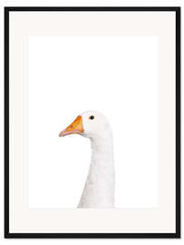 Gerahmter Kunstdruck Weiße Gans III