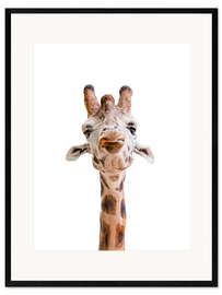 Gerahmter Kunstdruck Witzige Giraffe