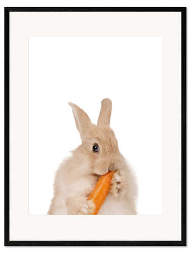 Framed art print Bunny with a carrot I