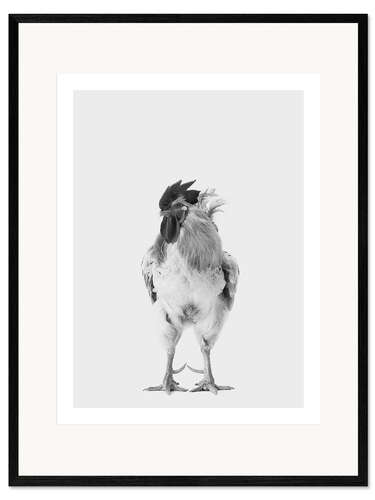 Impression artistique encadrée Fancy Rooster I