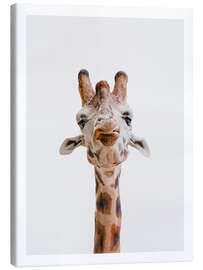 Canvas print  Giraffe Kiss - Animal Kids Collection
