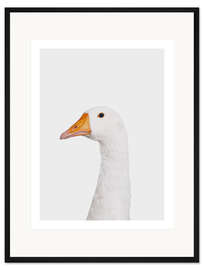 Gerahmter Kunstdruck Mürrische Gans