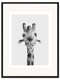 Inramat konsttryck Giraffe I