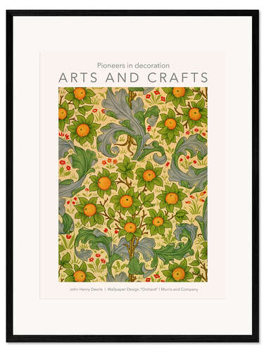 Impressão artística com moldura Arts and Crafts - Orchard, Morris & Company