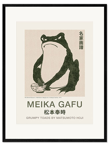 Gerahmter Kunstdruck Meika Gafu - Grumpy Toad III