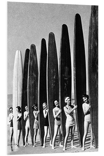 PVC print Vintage Surfer Girls