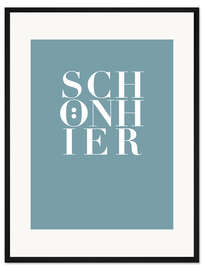 Gerahmter Kunstdruck Schön Hier