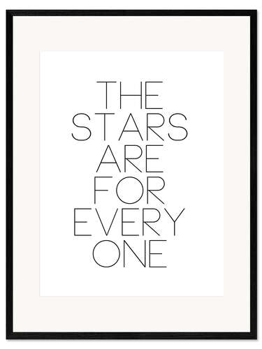 Kehystetty taidepainatus The stars are for everyone II
