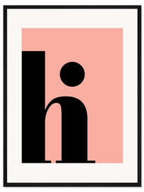 Gerahmter Kunstdruck Simply Hi - Typobox