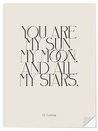 Wall sticker You are my sun, moon, stars - Typobox