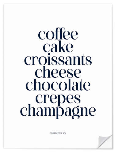 Wall sticker Coffee Cake Croissants