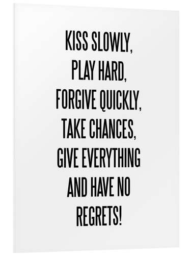 PVC print Kiss, Play, Forgive