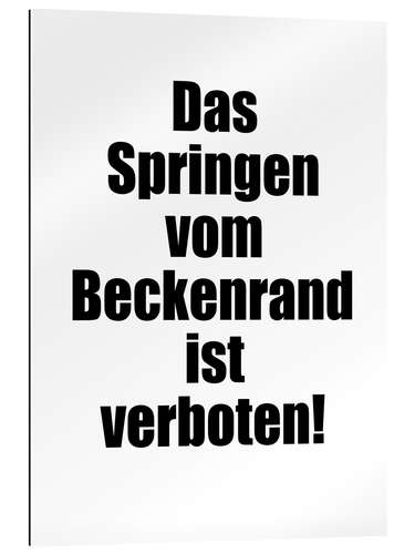 Gallery print Das Springen vom Beckenrand ist verboten