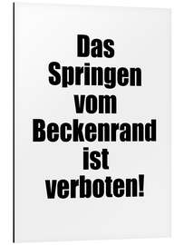 Magnettafel Das Springen vom Beckenrand ist verboten