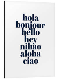 Magnettafel Hola Bonjour Hello