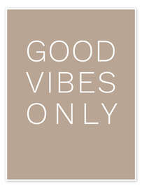 Póster  Good Vibes Only - Typobox