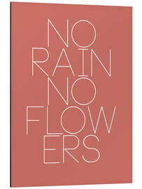 Magnettafel No Rain No Flowers