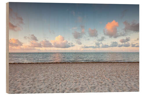 Stampa su legno Calm sunset at the beach