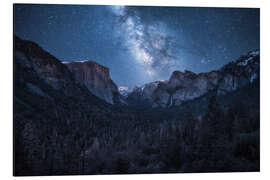 Aluminium print The Milky Way over Yosemite National Park