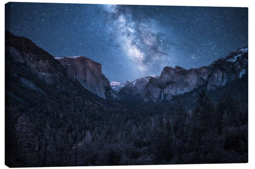 Lerretsbilde The Milky Way over Yosemite National Park