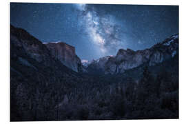 Quadro em PVC The Milky Way over Yosemite National Park