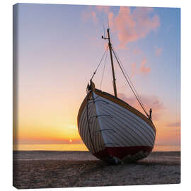 Canvas print Sunset at the Danish coast