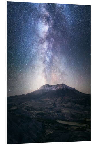 Tableau en PVC The Milky Way over Mount St Helens