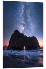 Tableau en verre acrylique The Milky Way over Big Sur State Park