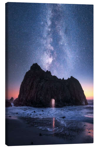 Lærredsbillede The Milky Way over Big Sur State Park