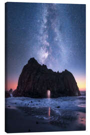 Canvas print The Milky Way over Big Sur State Park