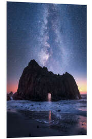 Foam board print The Milky Way over Big Sur State Park