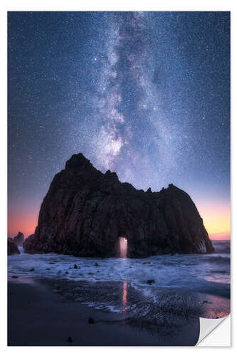 Vinilo para la pared The Milky Way over Big Sur State Park