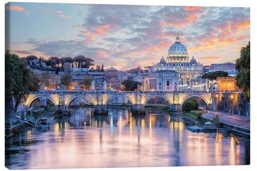 Stampa su tela Rome at Sunset